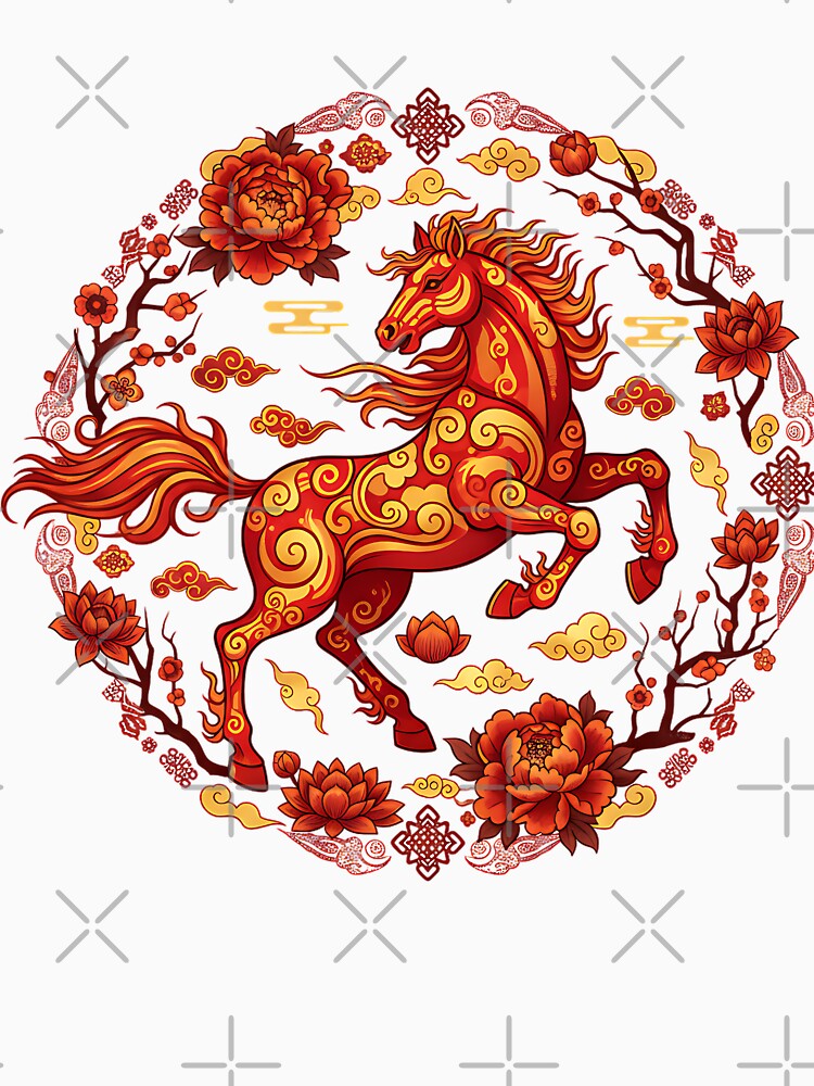 Fire Horse Lunar New Year by Nacho Average Designs