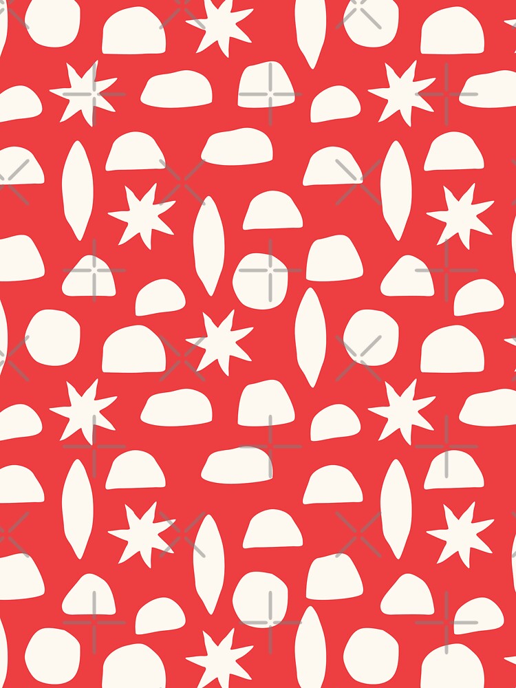 BOHO HENRI MATISSE CHARCOAL VINTAGE RED by blomastudios