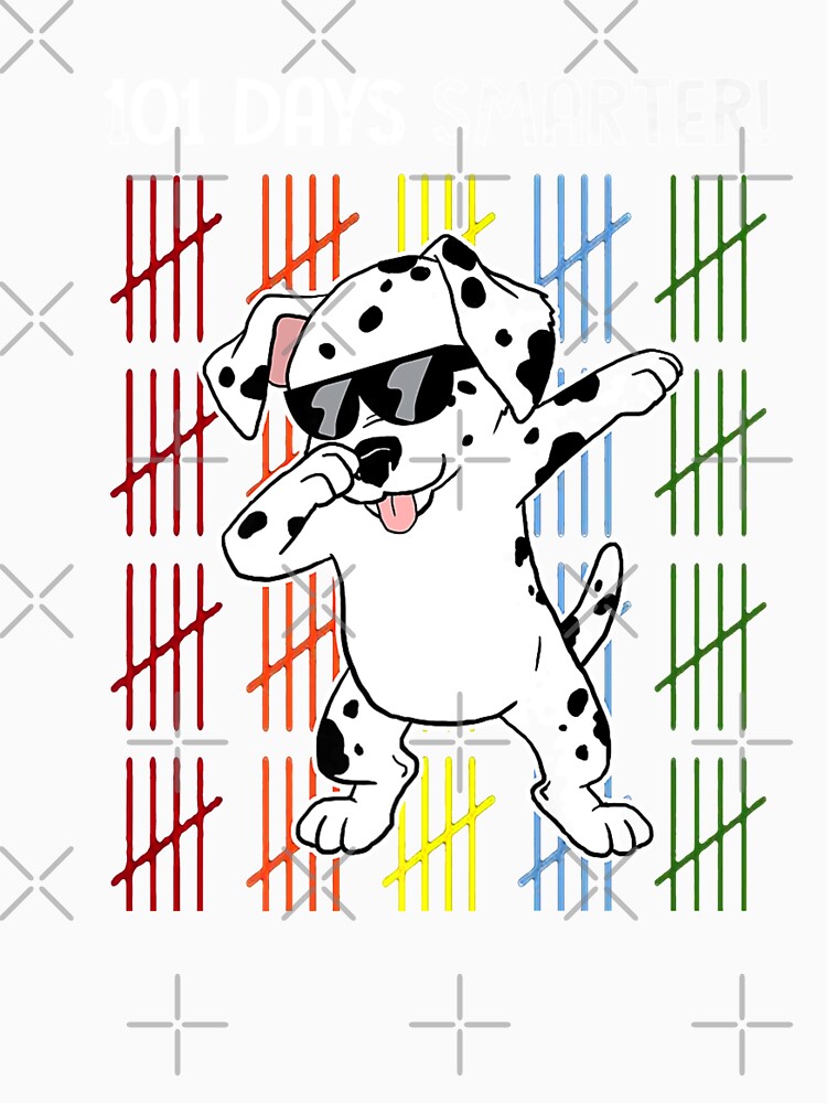 101 Days Smarter School Math Dabbing Dalmatian Dog Kids Gift Premium by IlirianaVeseli