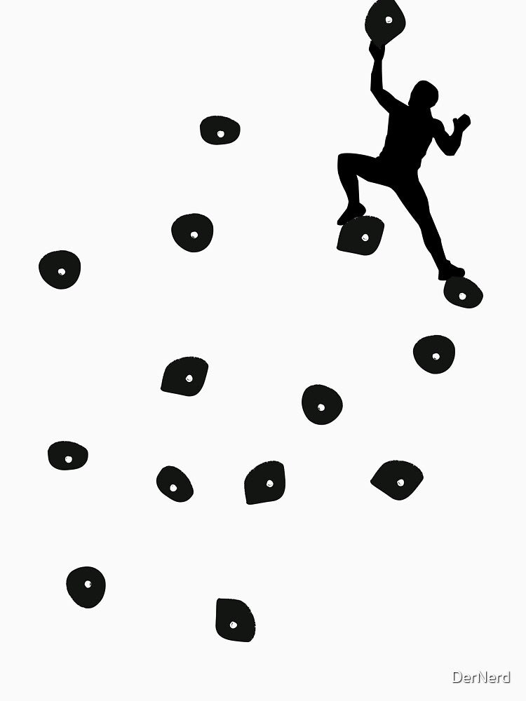 Bouldering Climbing Black Boulder Handles Man by DerNerd