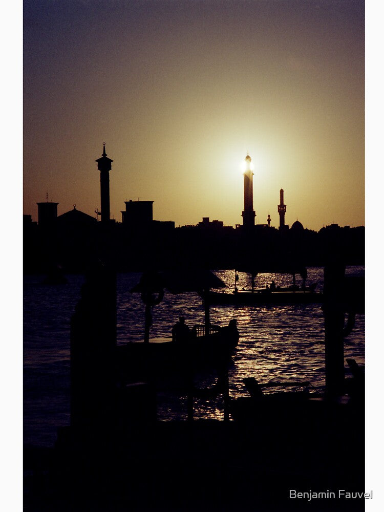 Orange Sun & the Minaret by Benjamin Fauvel