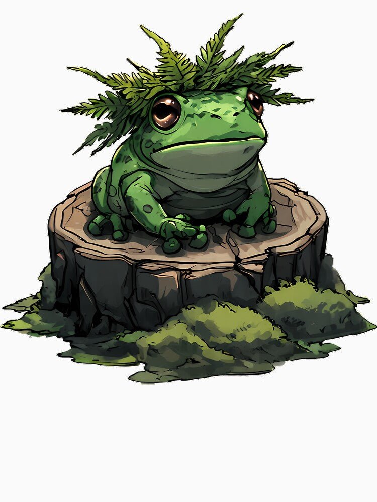 Frog Fern Crown Throne by IllumeInk