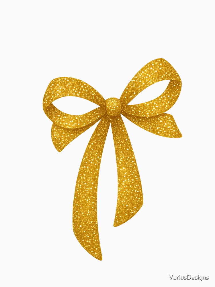Golden Glitter Bow Aesthetic by VariusDesigns
