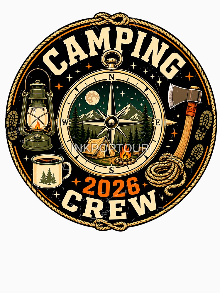 Camping 2026 Crew Vintage Outdoor Adventure by INKPOPTOURI