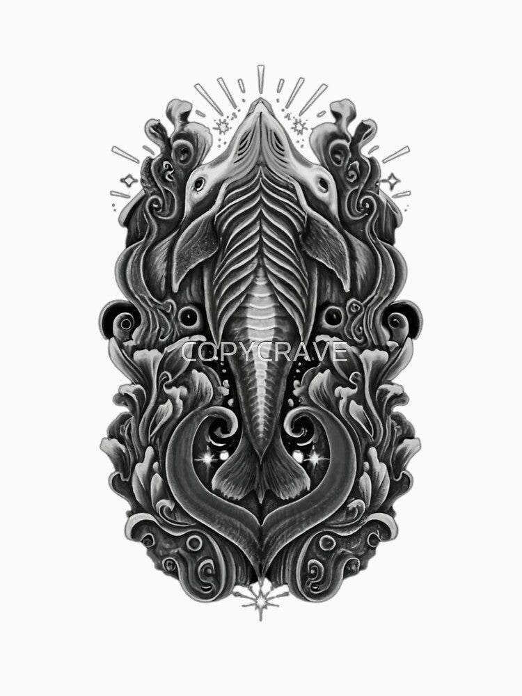 Monochrome Fashion Art: Endangered Aquatic Animals for Marine Conservation. by COPYCRAVE