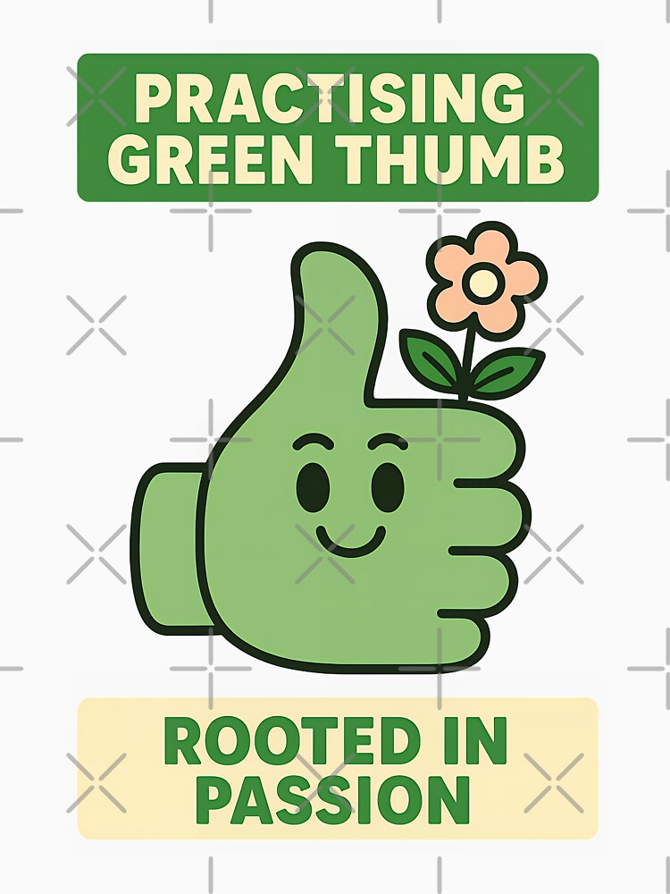 Practising Green Thumb Rooted in Passion Funny Gardening Design by TeeTimeTreasure