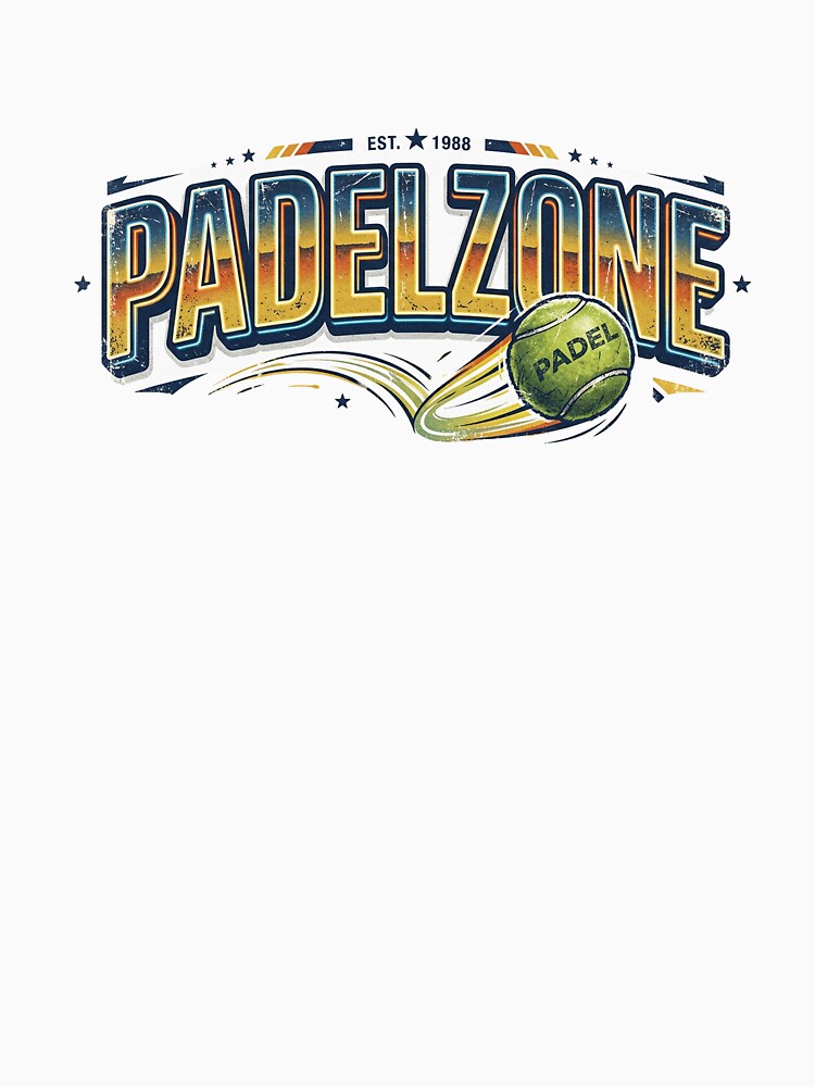 Retro Vintage Padel Zone Logo with Ball by ticzla95