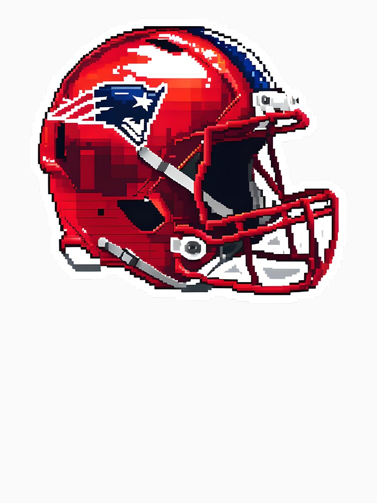 Cute Pixel American Football Helmet in Red by BankMano