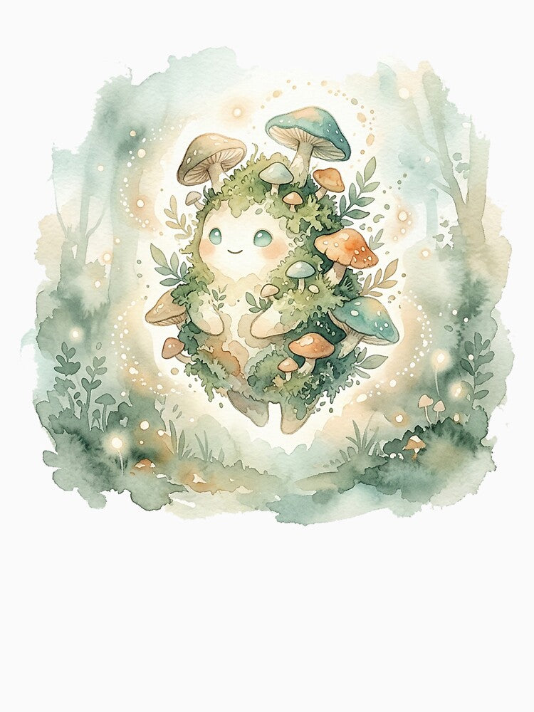 Cute Mushroom Spirit of the Enchanted Forest by GrabaHuk