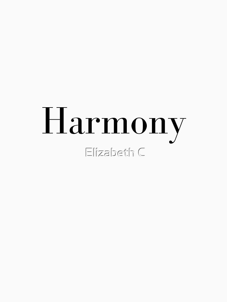 Harmony, balanced aesthetic typography by ElizabethCoelho