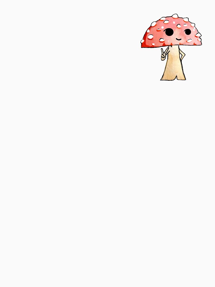 mushroom peace sign (white) by Grace Pinkstone