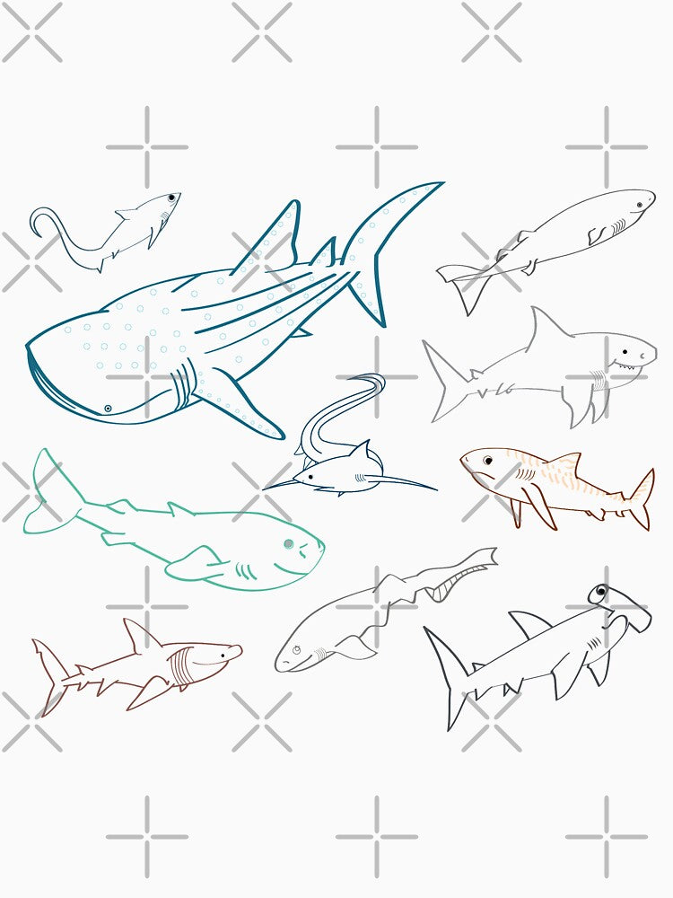 Big Shark Pattern by Julian Lepke