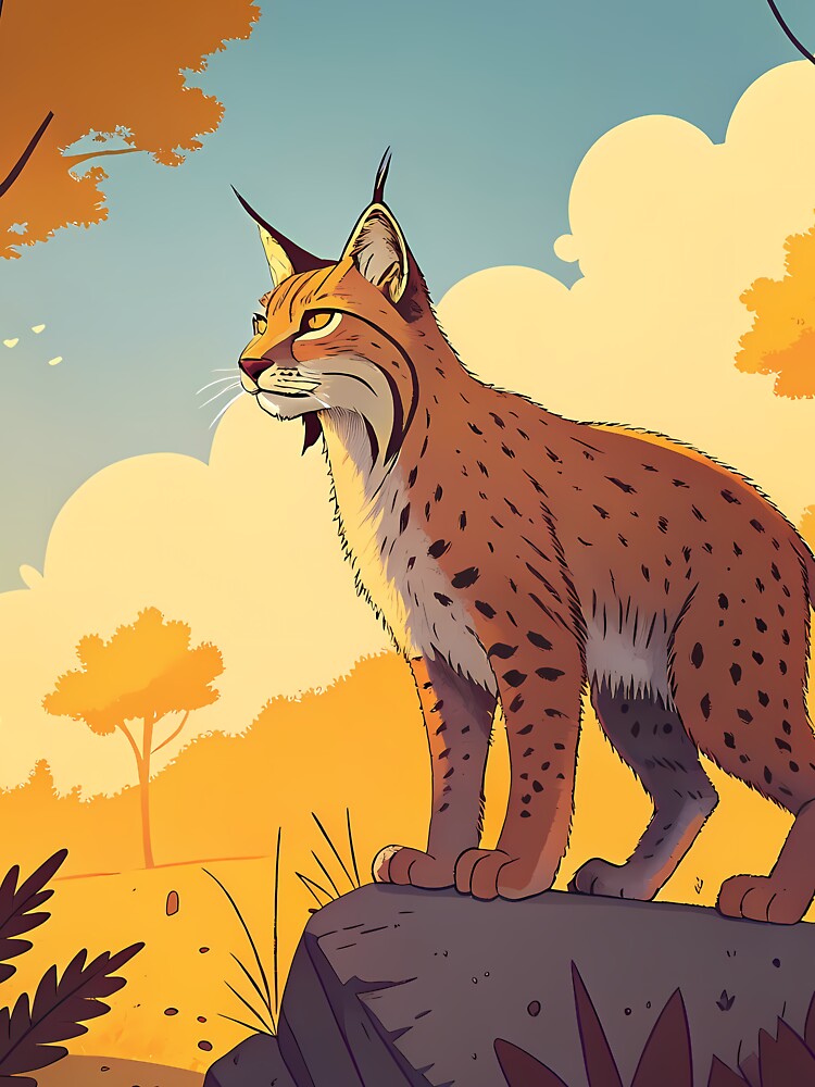 Cat Wildlife Illustrations Animal Art Nature Creature by ART ATTACK ZONE