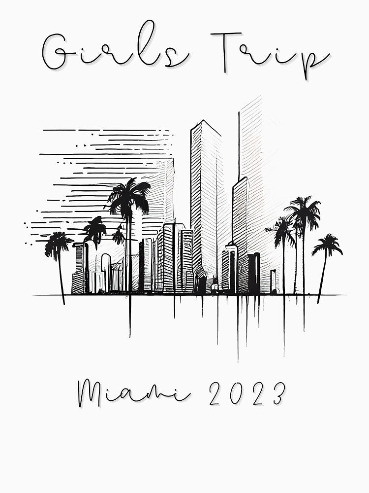 Girls Trip to Miami 2023: Glamorous Miami, Palm Trees, simple design, minimalist shapes with clean lines, modern and elegant look, stylish and classic appeal (4) by TourDePassion