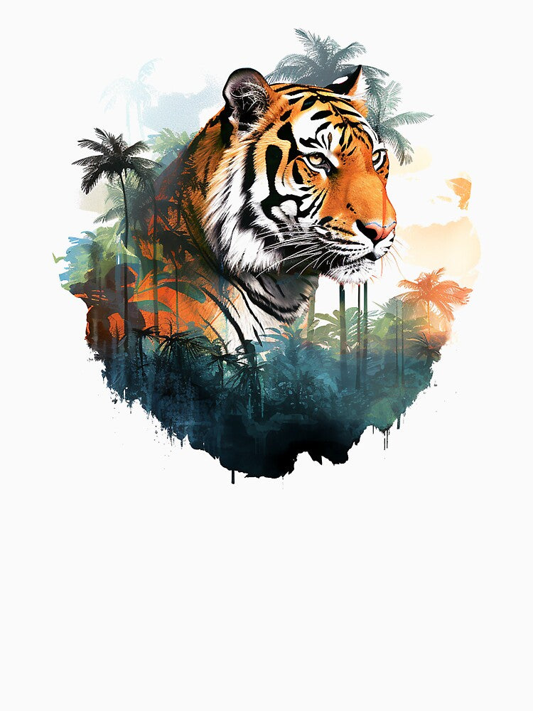 Tiger Double Exposure Art by Ninuninunu