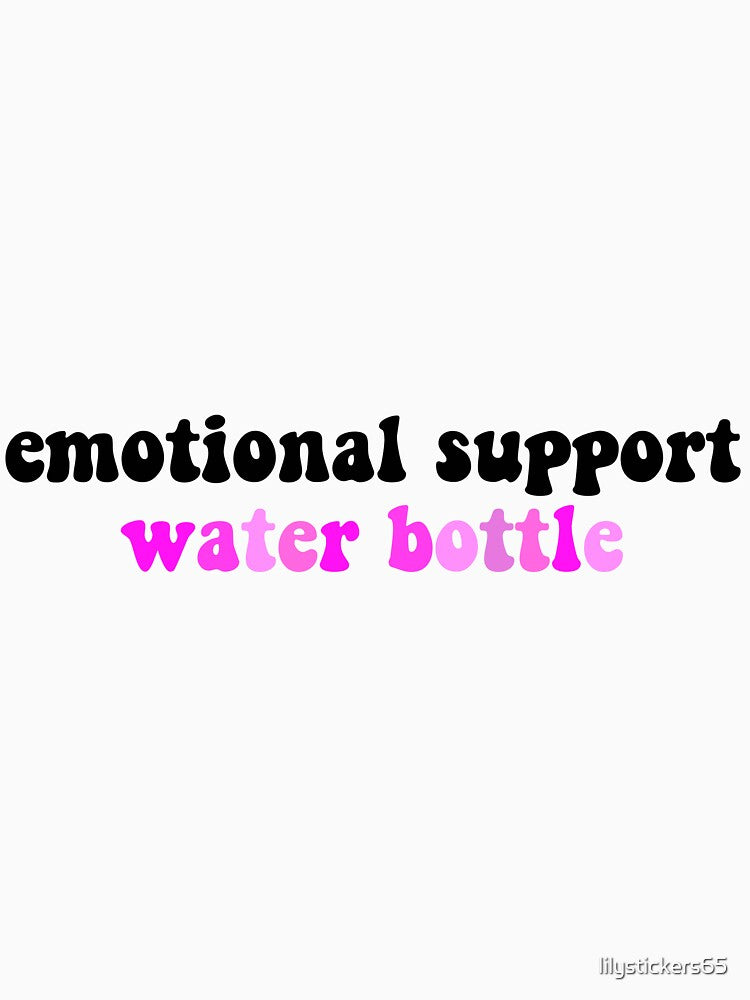 multicolor emotional support water bottle (pink) by lilystickers65