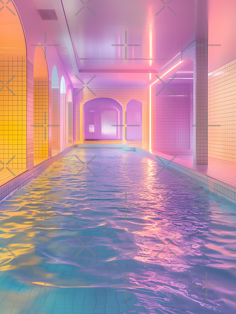 Neon Cascade by Viktor Surzhko