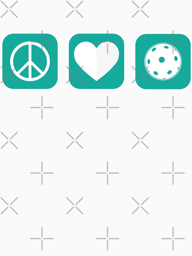 Peace Love & Joy Pickleball Flat Icon design by Babadollcraft