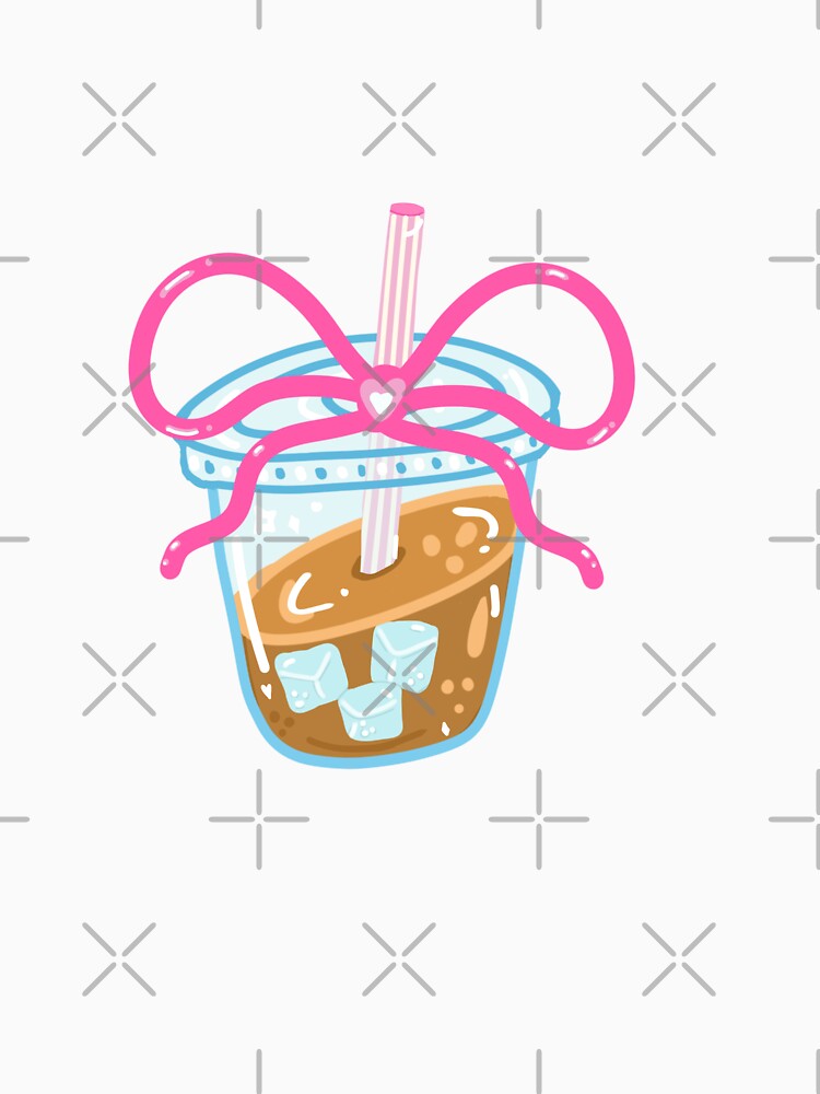 Pink Coquette Iced Coffee Aesthetic by JDesignWorkshop