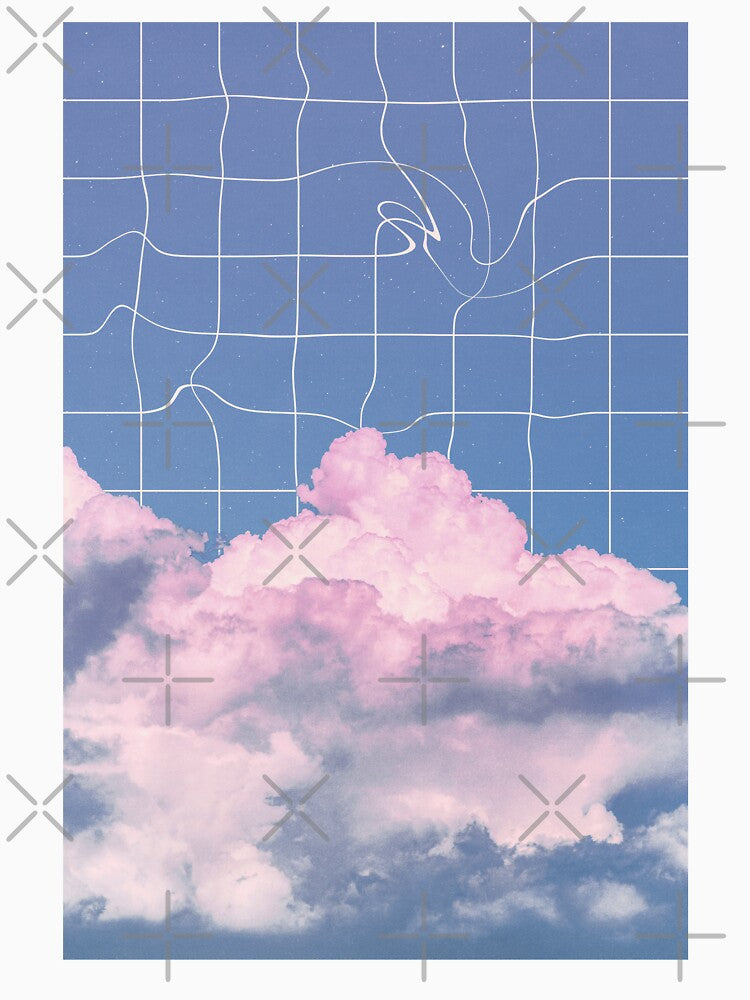 Aesthetic Lo-fi Clouds and Purple Blue Sky Grid  by tartagain \\  Pretty Lo-fi Aesthetic by tartagain