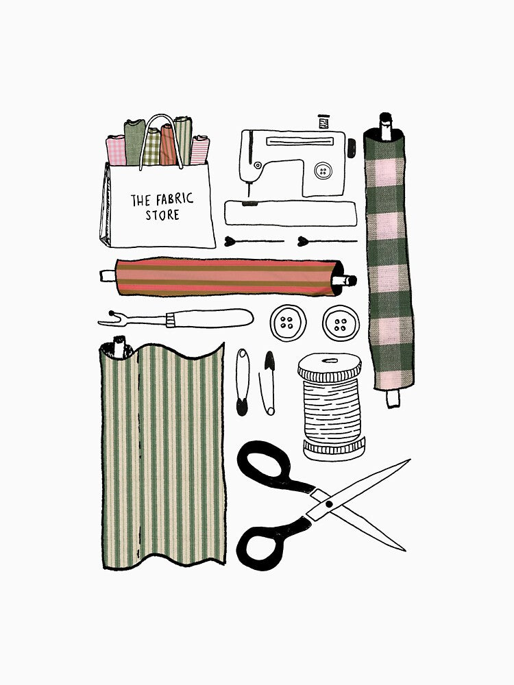 Sewing tools white by Mackenzie Chartrand