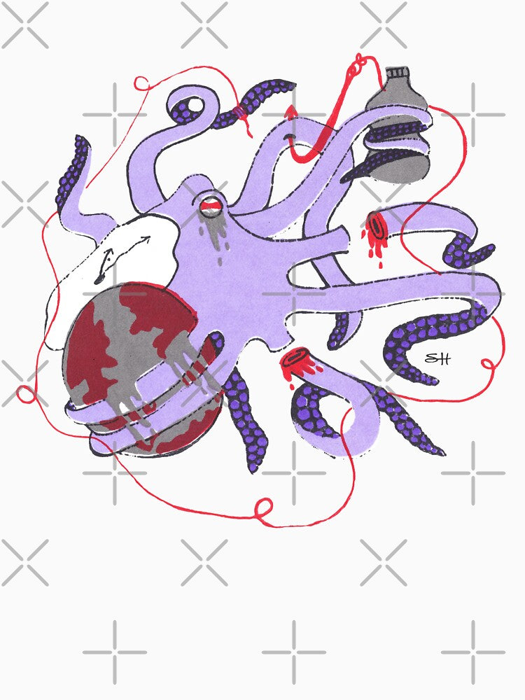 Ocean Awareness Octopus Purple Edition by Sara Head