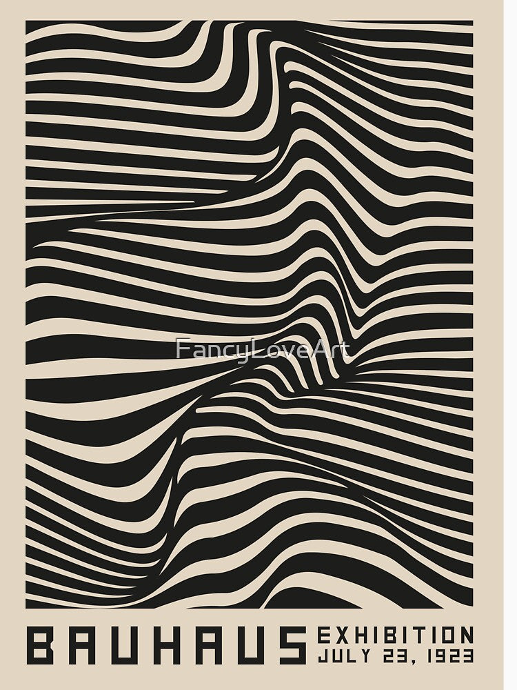 Bauhaus Geometric Wave by FancyLoveArt