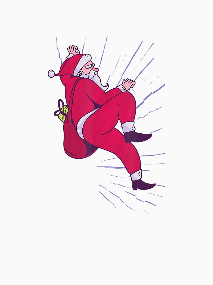 Santa Claus Christmas Climbing Bouldering Free Climbing by Jutisi