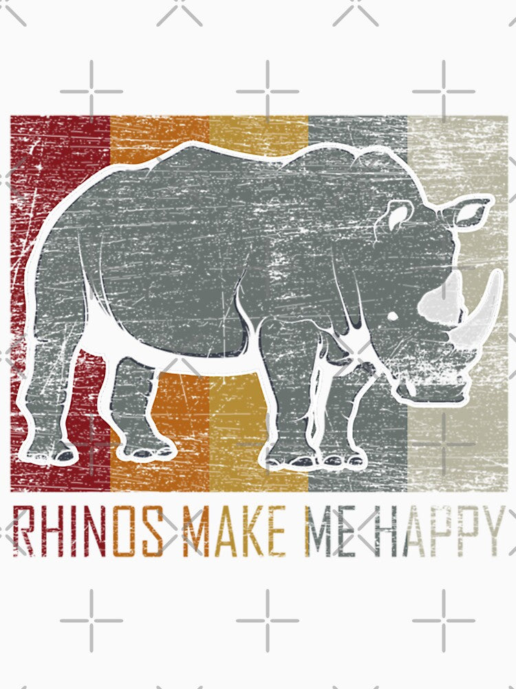 Rhinos Make Me Happy Africa Rhinoceros Lover by aaronbolser