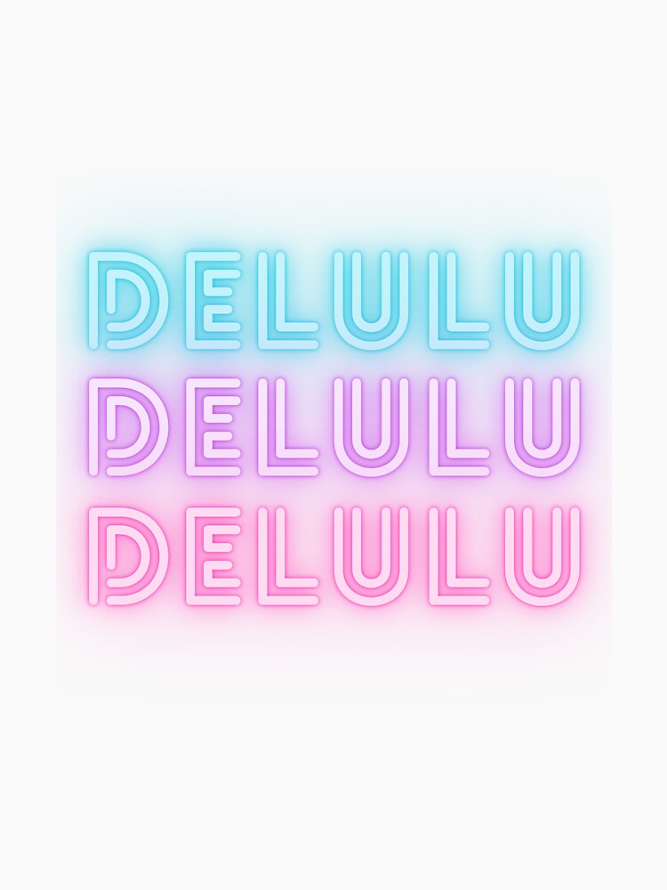DELULU NEON LIGHTS blue, purple, pink by zvizdetss