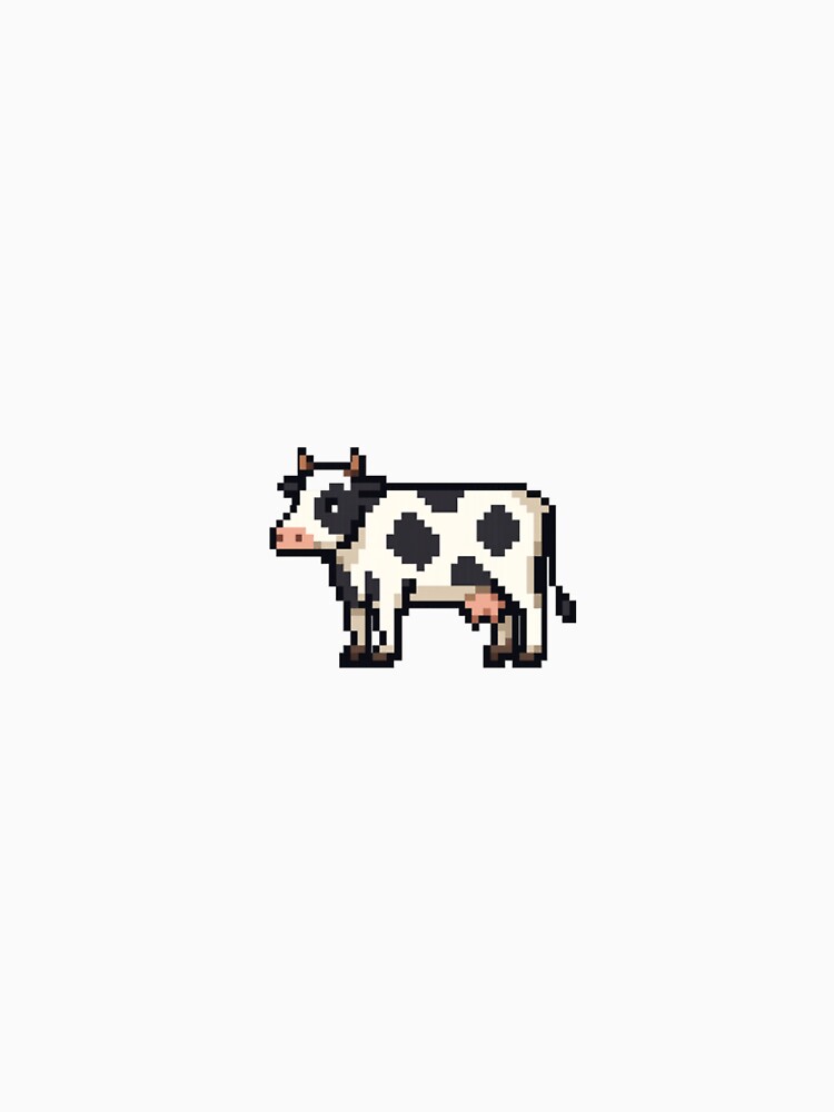 Classic Pixel Art Cow by XNamishX40