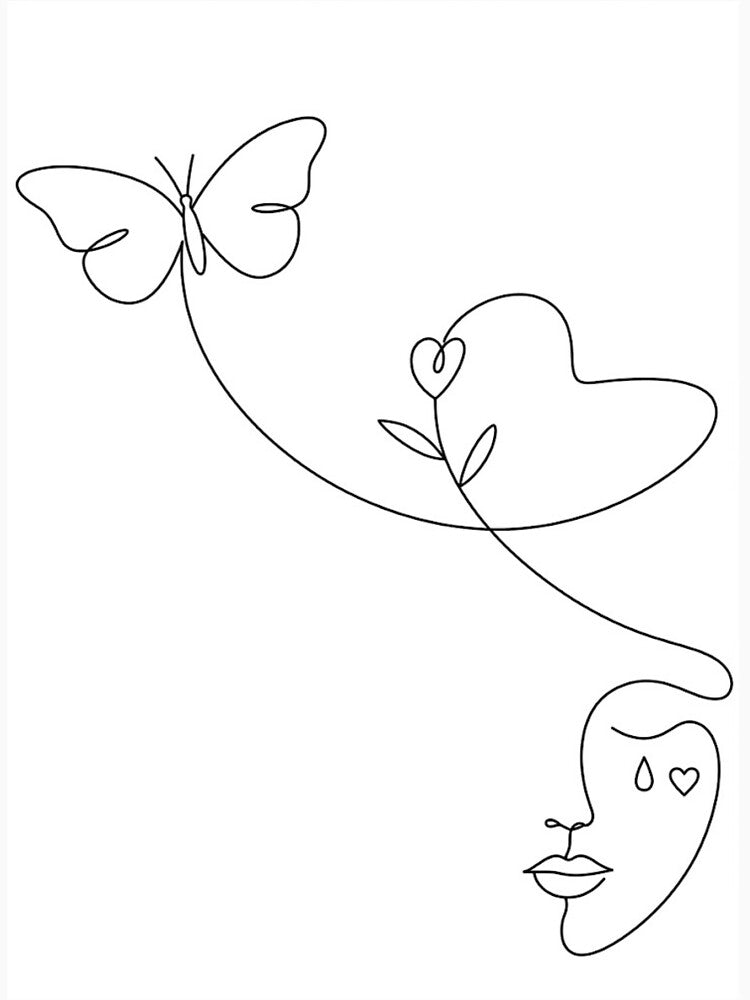 Minimalist One-Line Woman Art: The Daily Ritual ✨ by Val0502