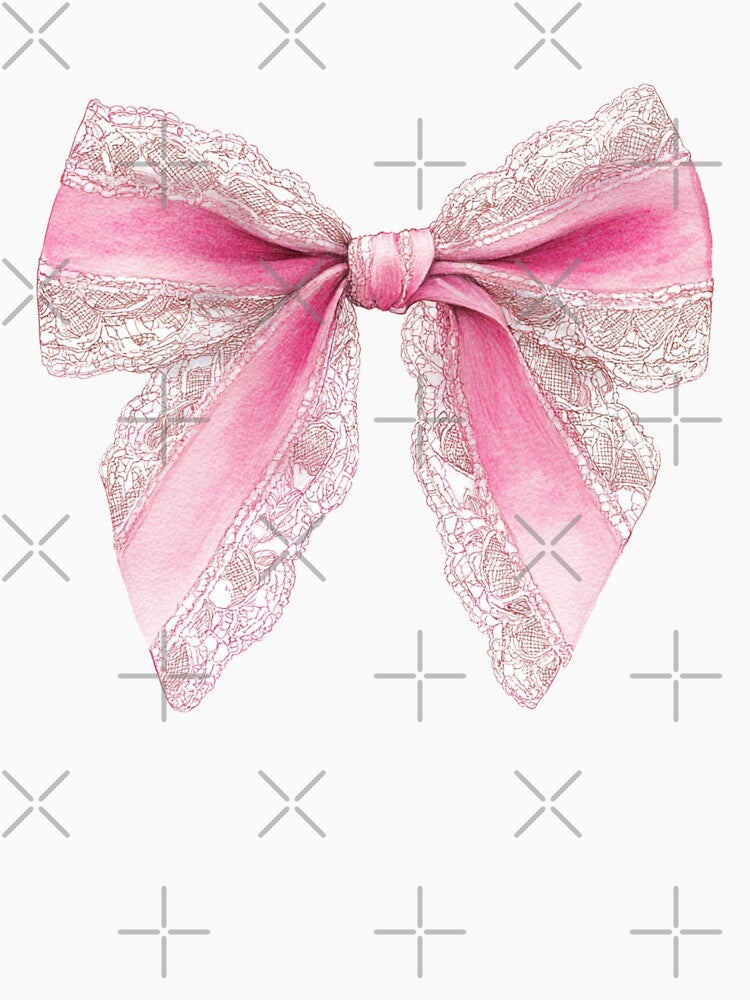 Pink lace bow by MendaciousMina