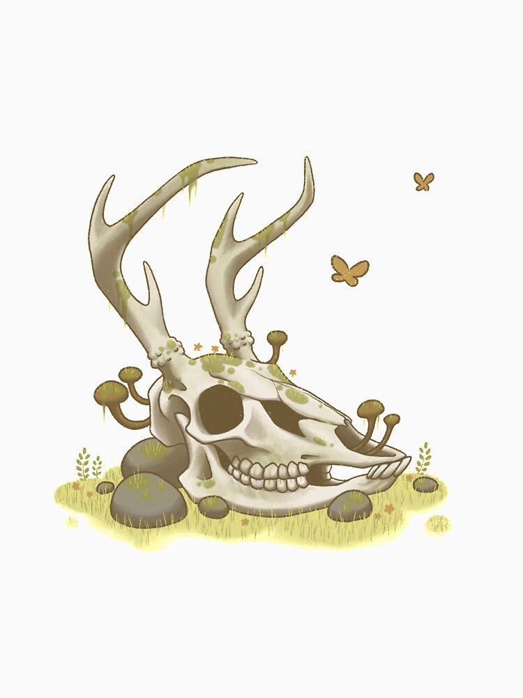 Mossy Deer Skull by HuntingForTeeth
