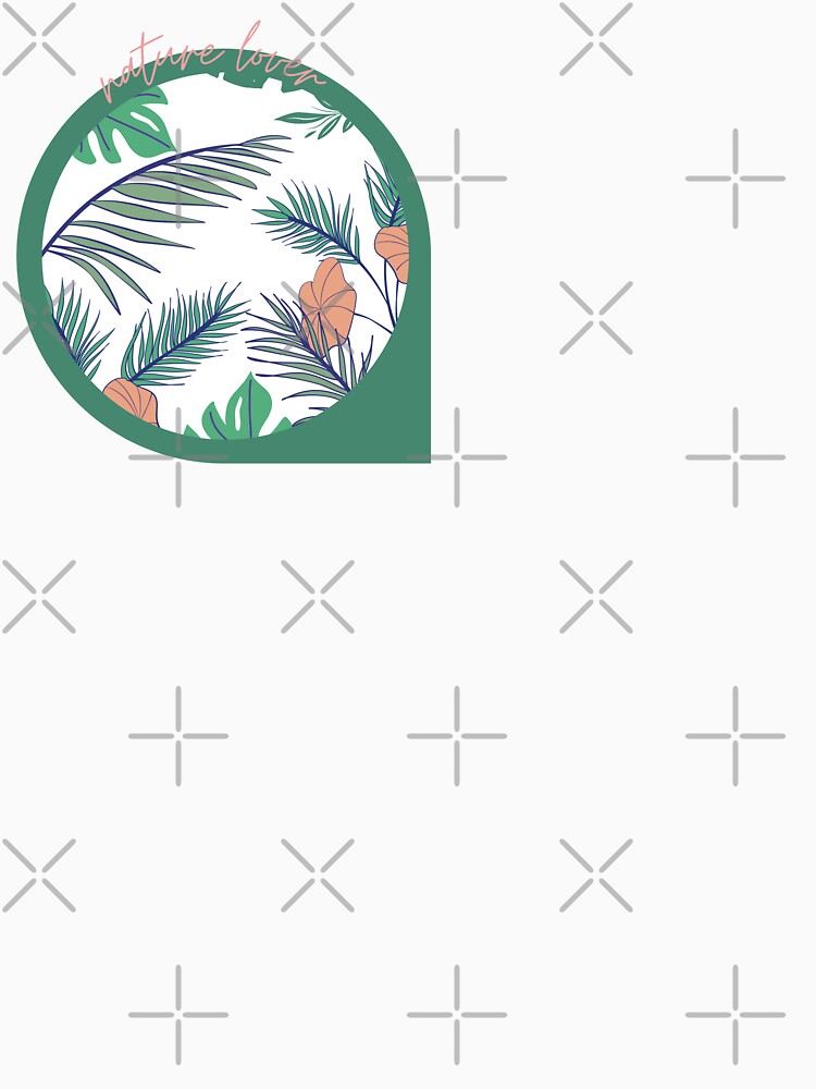 Tropical leaves || Sunset Sea on the background || Green, rose, blue, orange by RominaMD