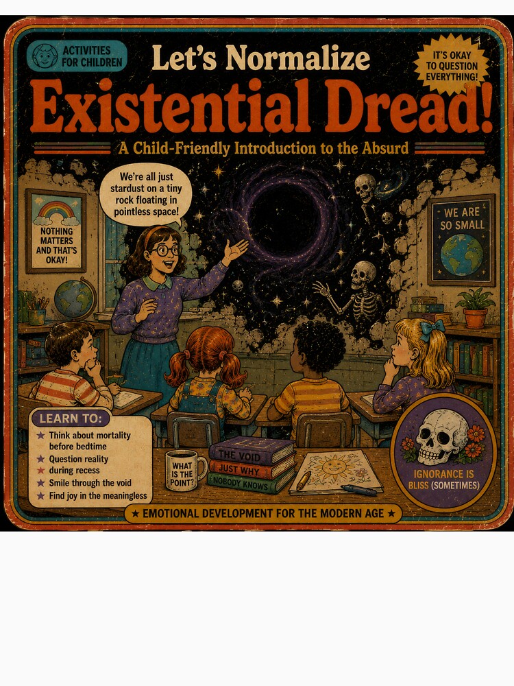 Let’s Normalize Existential Dread – Retro Dark Humor Absurdist Vintage Design by 4TinyPaws