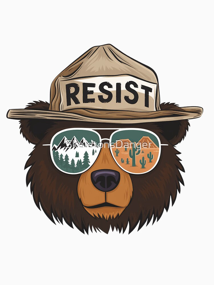 Protect our national parks - smokey the bear Resist hands off us alt park Service by SkeletonsDanger