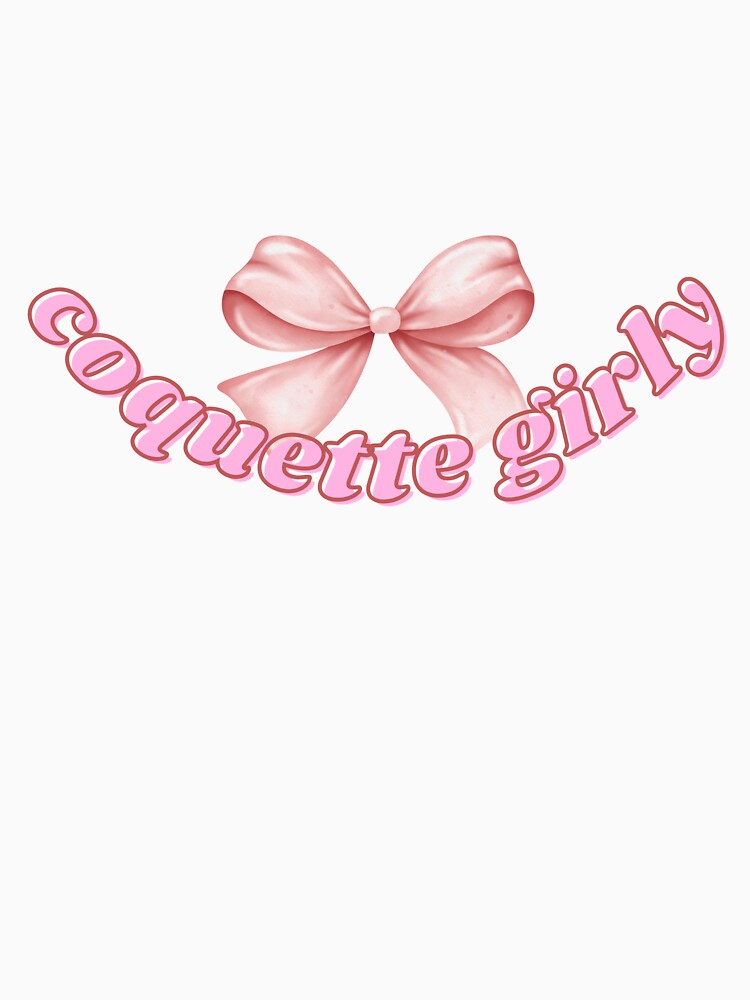 Pink COQUETTE GIRLY with Bow Transparent by BRITTSTICKERSS