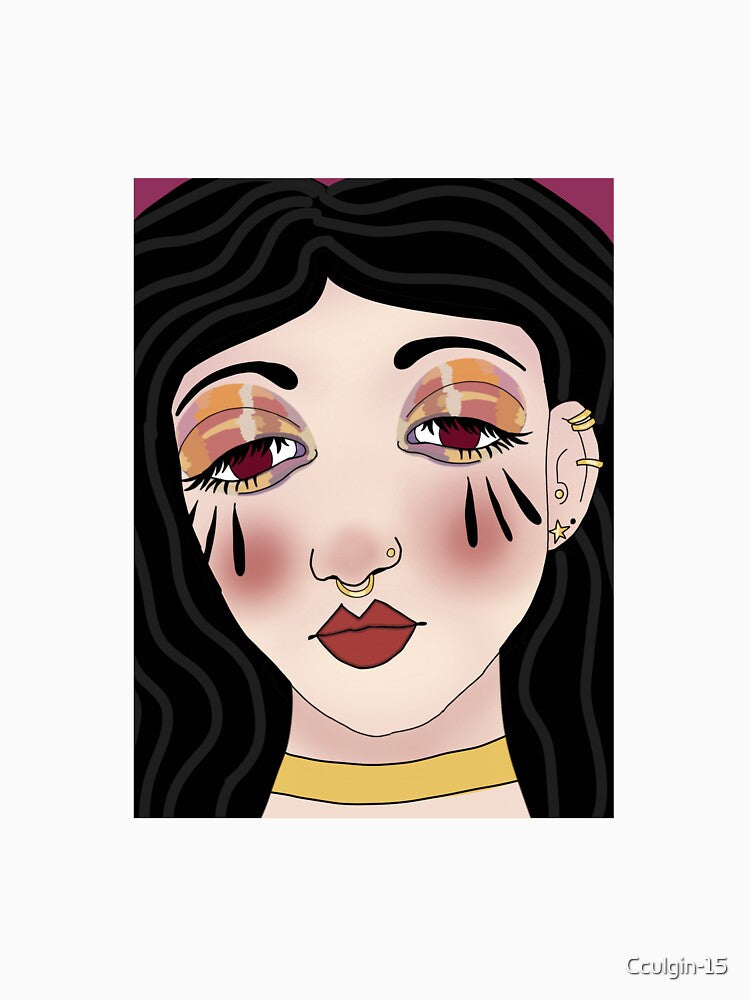 Burgundy, gold lady by Cculgin-15