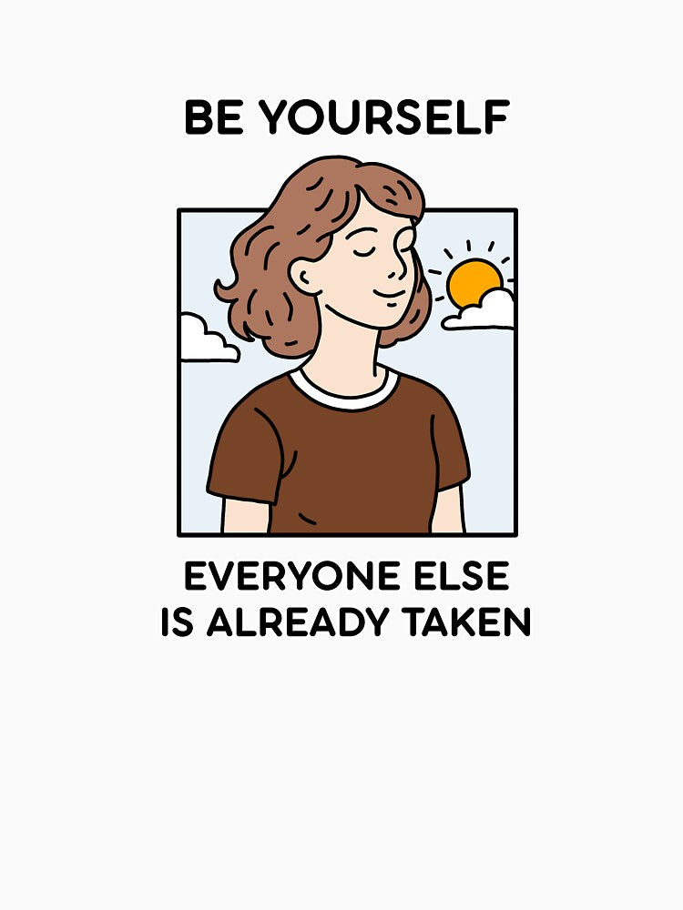 Be Yourself Inspirational Minimalist Illustration by Piano-pn