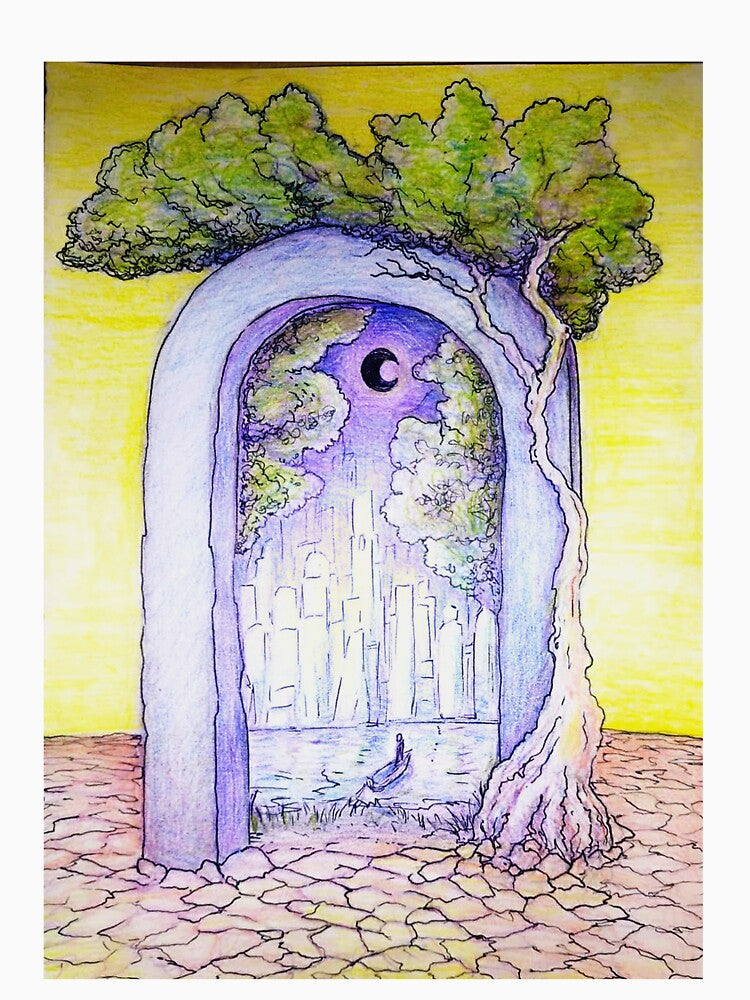 The Urban Portal - Surreal Gateway to a Dream City Illustration by Odd shloox