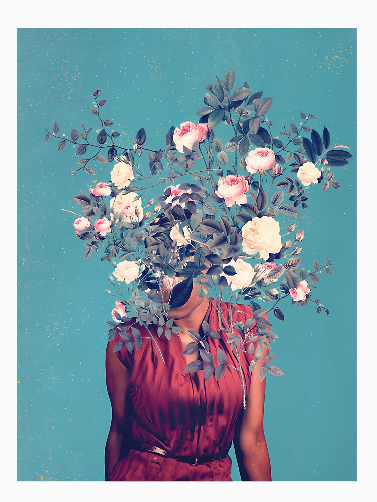 Surreal Floral Head Botanical Portrait by ugmrbhbm6
