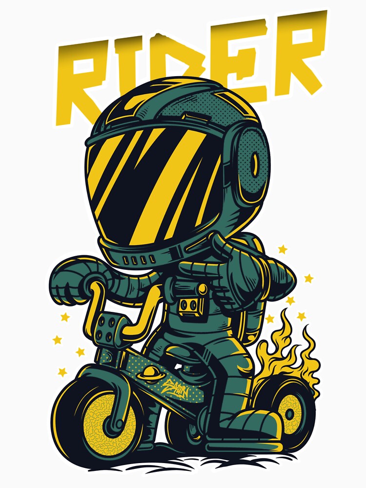 Young cool kid dreaming to be a motorcycle rider - New School by HoreaCatalin