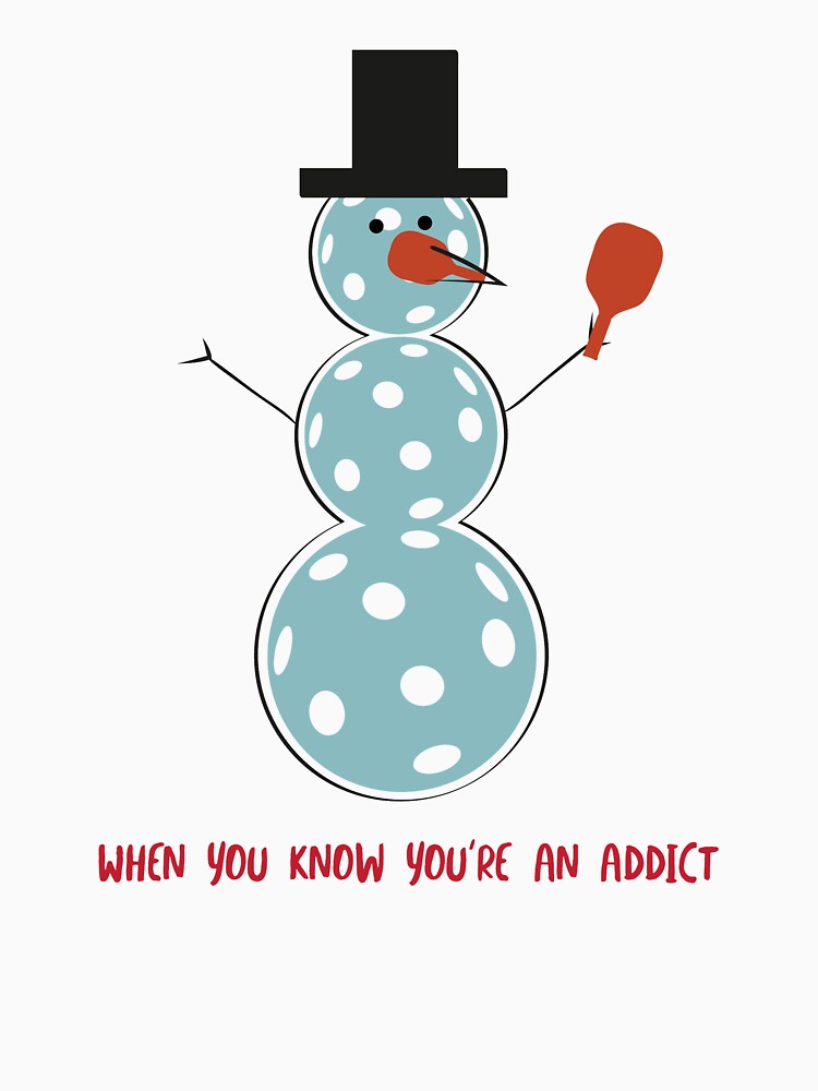 Funny Pickleball Snowman by whyitsme
