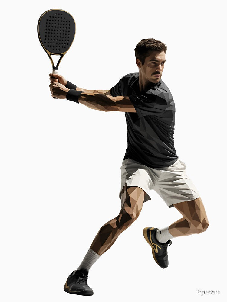 Padel Player / Shot – Geometric Sports Shirt Design by Epesem