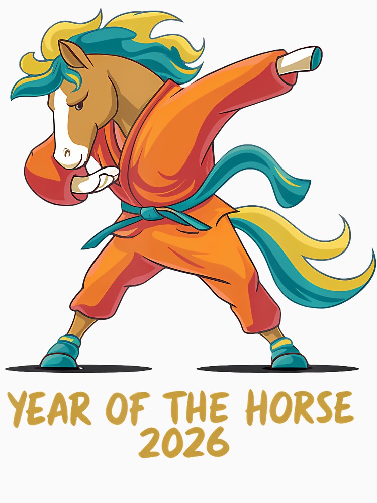 Dabbing Horse Lunar Chinese New Year Of The Horse 2026 by KellyJudith