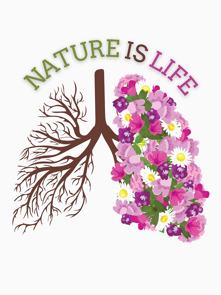Nature is life (with roots and flower shaped lung) by MW SHOP