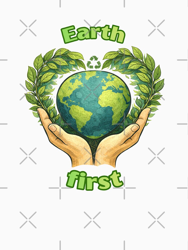 Earth First – Eco Awareness Illustration by hallwell