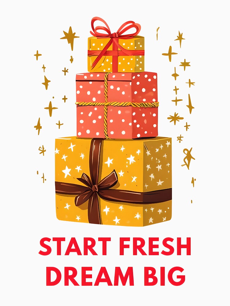 Start Fresh. Dream Big. – Minimalist New Year Quote by GoxyVision