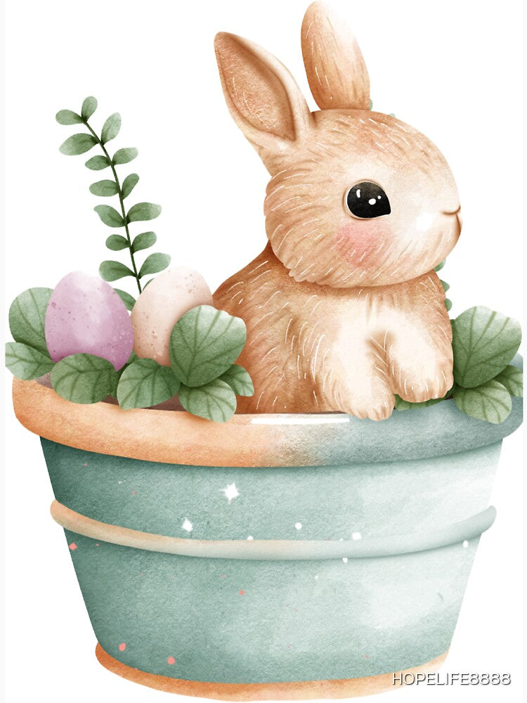 Cute Bunny White Rabbit baby and love animal in Easter by HOPELIFE8888